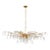 Currey & Company Aviva Stanoff Sculptural Gold Leaf & Crystal Chandelier For Sale