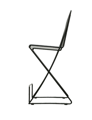 Postmodern German Black Kreuzschwinger Kitchen Barstool by Till Behrens for Schlubach, 1980s