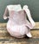 Ceramic Vintage Slab Built Studio Pottery Pale Pink Vase For Sale - Image 7 of 12
