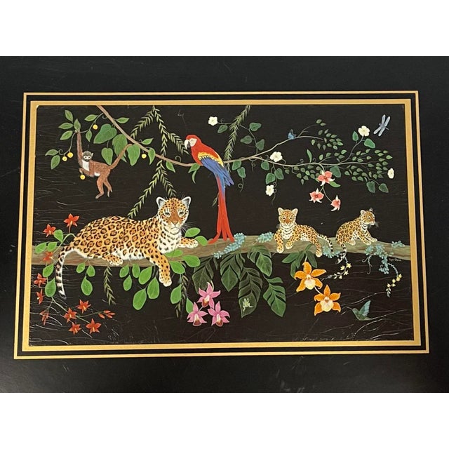 English Lynn Chase Jaguar Jungle Bowl, Tray and Ring Dishes - S/4 For Sale In Atlanta - Image 6 of 10