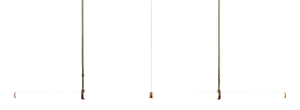 Linear Light LO015 Pendant Light in Satin Brass by Naama Hofman