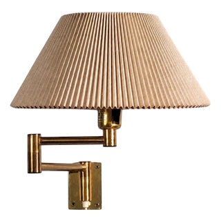 1960s Mid-Century Modern Fagerhults Belysning Ab, Articulating Wall Light, Brass For Sale