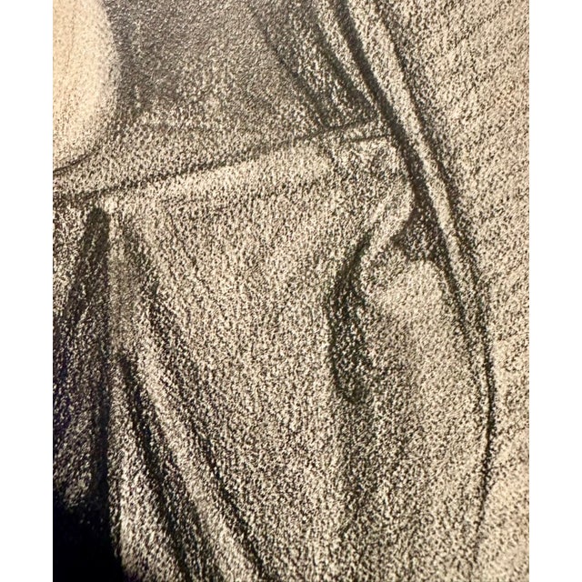 Vintage Exquisite Classical Pencil Sketch of Seated Female Nude (Lower Torso) by Daisuke Takeya For Sale In New York - Image 6 of 10