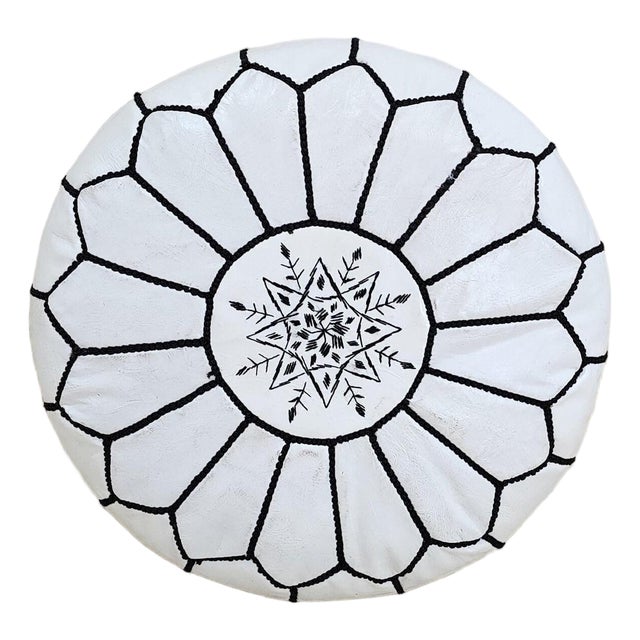 Moroccan Leather Moroccan Pouf Cover For Sale