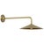 Amber Lewis for Visual Comfort Signature Ponce 9" Articulating Sconce in Hand-Rubbed Antique Brass with Hand-Rubbed Antique Brass Shade For Sale