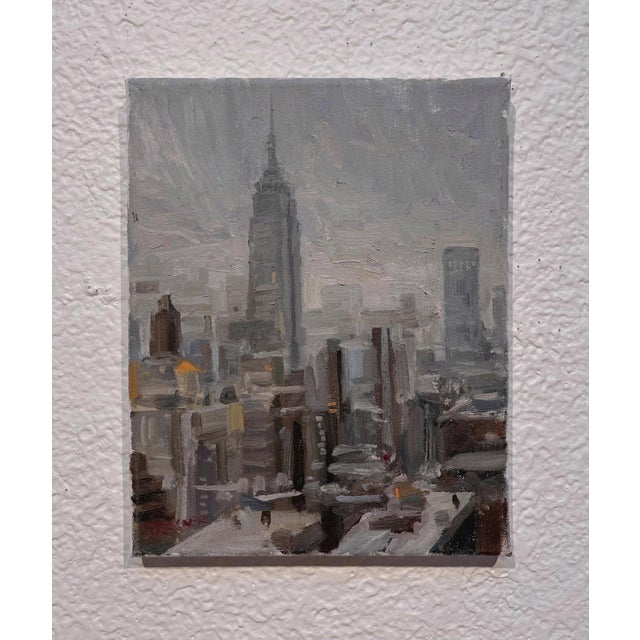 2010s Empire View by Jim Beckner | Oil on canvas Cityscape featuring the Empire State Building For Sale - Image 5 of 5