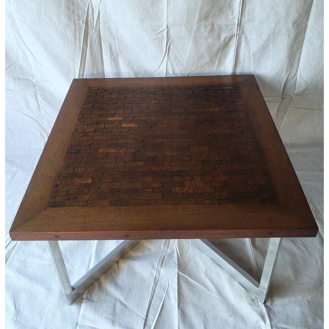Vintage Rare Walnut Butcher Block Coffee Table | Chairish