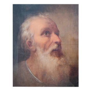 Antonio Zona, Homme à barbe, Oil on Canvas, Framed For Sale