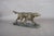 Metal English Spelter Setter Sculpture on Green Marble Base, 1930s For Sale - Image 7 of 13