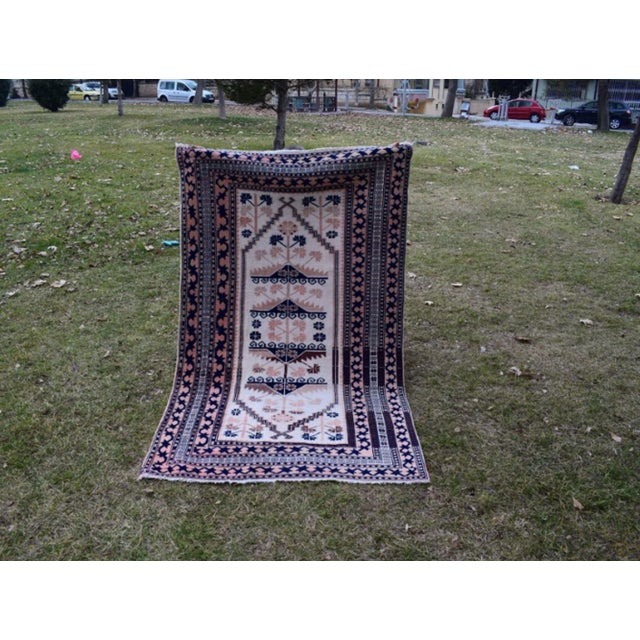 Oriental Area Rugs Wool Turkish Oushak Rug For Sale - Image 10 of 13