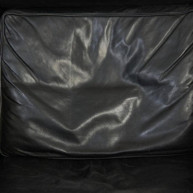 2431 Lounge Chair in Black Leather by Børge Mogensen, 1980s For Sale - Image 12 of 18