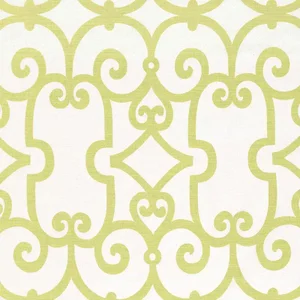 Schumacher Manor Gate Fabric in Aloe