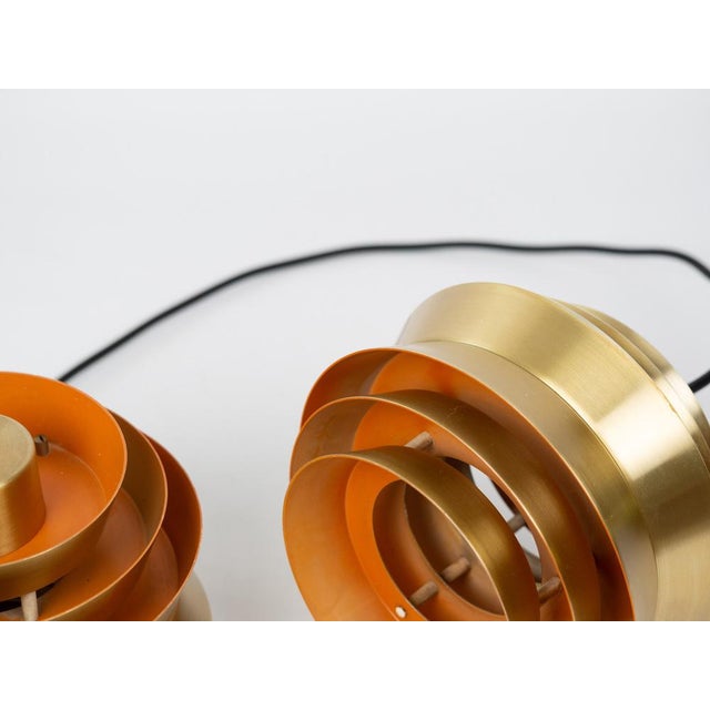 Vintage Swedish Trava Pendant Lamps by Carl Thore for Granhaga Metallindustri, 1960s, Set of 2 For Sale - Image 12 of 17