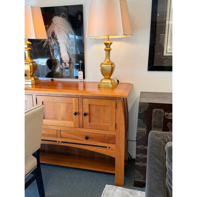 2020s Simply Amish Aspen Large Open Sideboard For Sale - Image 5 of 13