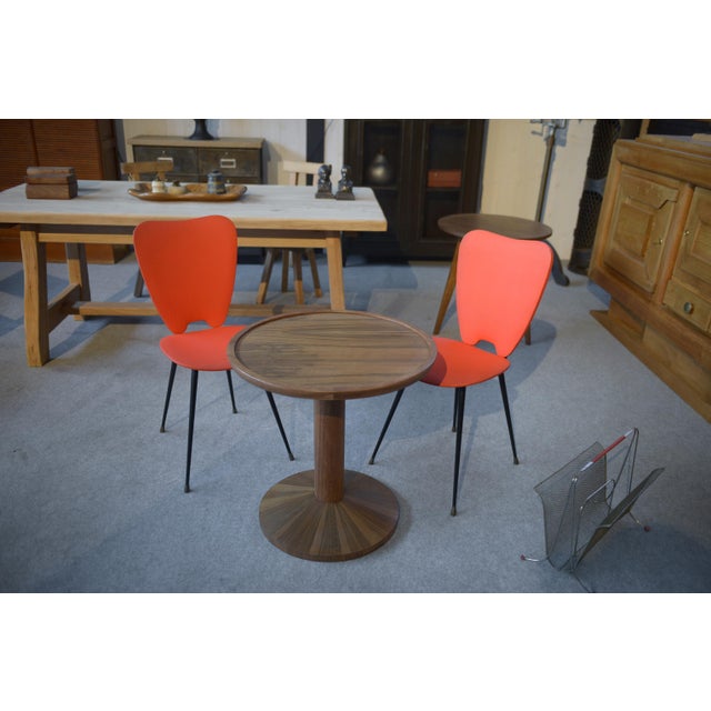Set of Red Skai Chairs, 1960s, in Good conditions. Designed 1960 to 1969