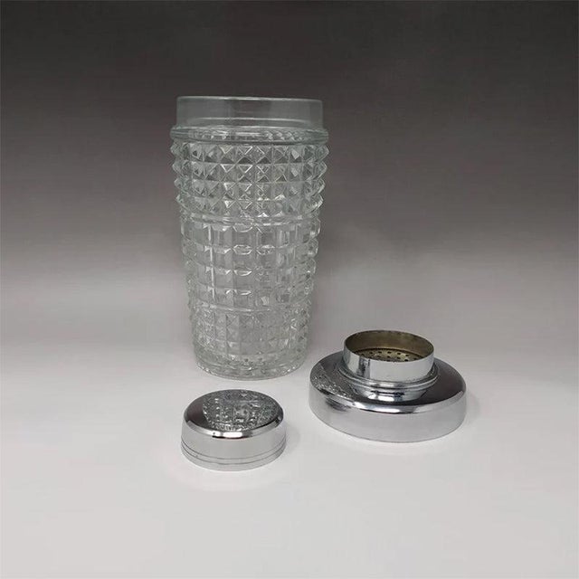Mid-Century Modern Cut Crystal Cocktail Shaker, Italy, 1960s For Sale - Image 3 of 6