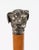 Antique Sliver Plated Handled Dogs Head Walking Stick For Sale - Image 3 of 15