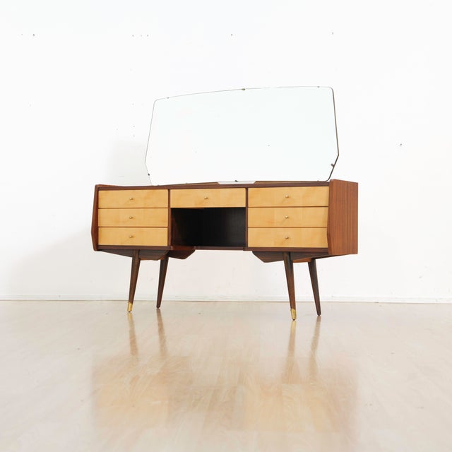 This mid-century vanity was made in Italy and imported to the UK by 'Times Furnishing' during the 1960's. Produced in...