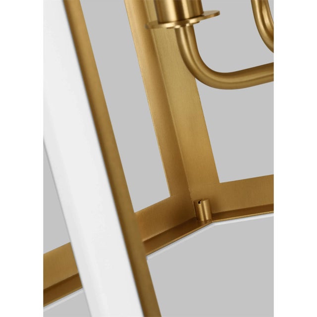 Alexa Hampton by Visual Comfort Studio Curt Medium Lantern, Matte White For Sale - Image 4 of 5