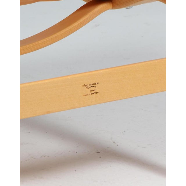 Set of Pernilla 2 Lounge Chair and Ottoman in Leather by Bruno Mathsson for Dux, 1980s For Sale - Image 10 of 11