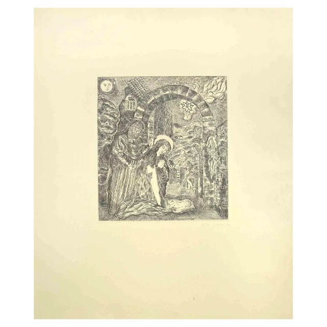 Gianpaolo Berto, The Cave of Bethlehem, 1976, Etching For Sale
