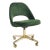 Saarinen Executive Armless Chair in Emerald Green Velvet, Vintage Swivel Base For Sale