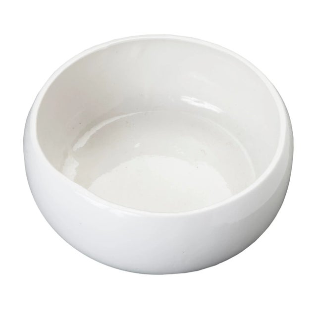 Mid-Century Modern Mid 20th Century Oversized Large White Ceramic Bowl For Sale - Image 3 of 6
