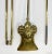 Brass Vintage Brass Wall Mount Fireplace Tools, S/3 For Sale - Image 8 of 9
