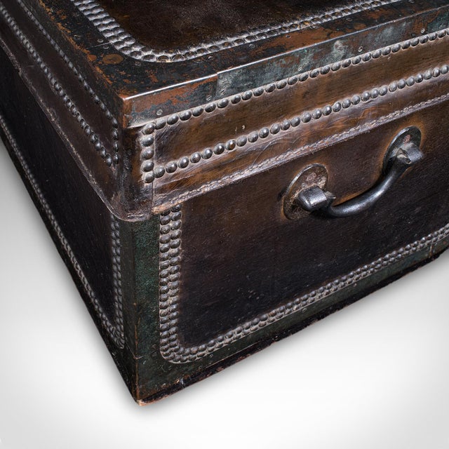 Antique Windsor Trunk, English, Leather, Camphorwood Chest, High Victorian, 1870 For Sale - Image 9 of 11