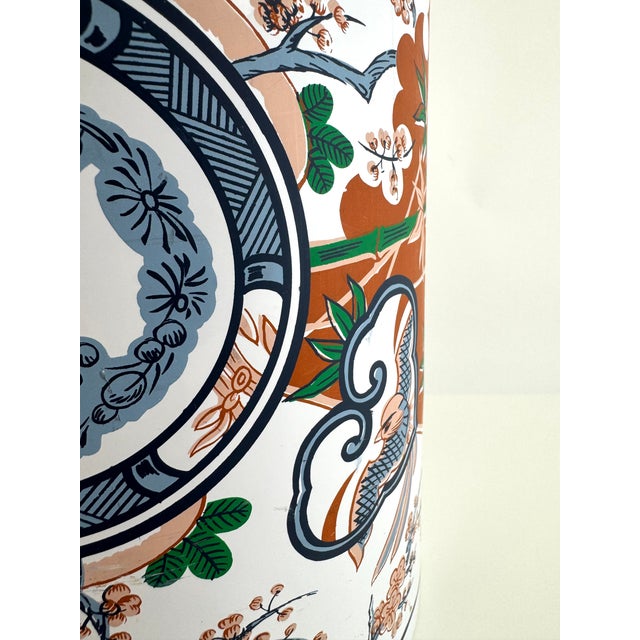1960s Mid-Century Georges Modern Briard Lidded Ice Bucket With Lucite Handle Chinoiserie Motif For Sale In Little Rock - Image 6 of 12