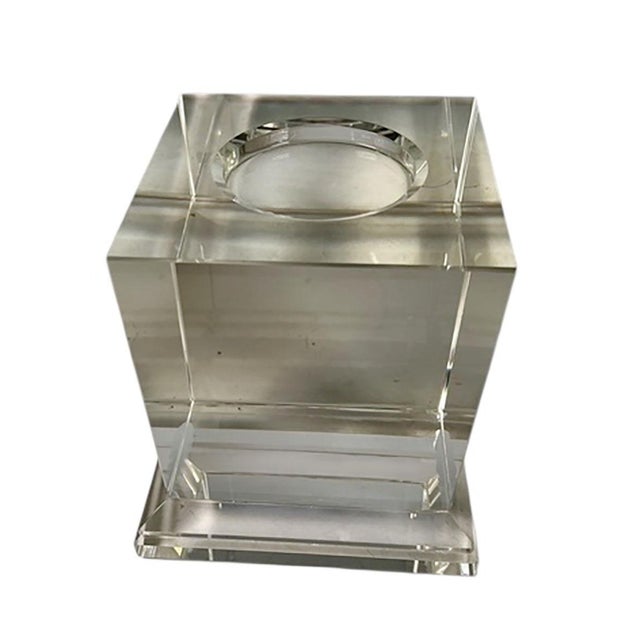 An impressive and elegant pair of large crystal stands, expertly crafted to elevate and showcase fine objects of art. Each...