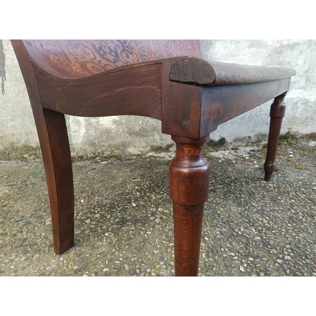 Embossed Bistro Bench from Thonet, 1890s For Sale - Image 18 of 18