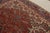 Red Hand-Knotted Antique Persian Heriz Rug, Rust-Red, White, Blue Medallion Pattern For Sale - Image 8 of 9