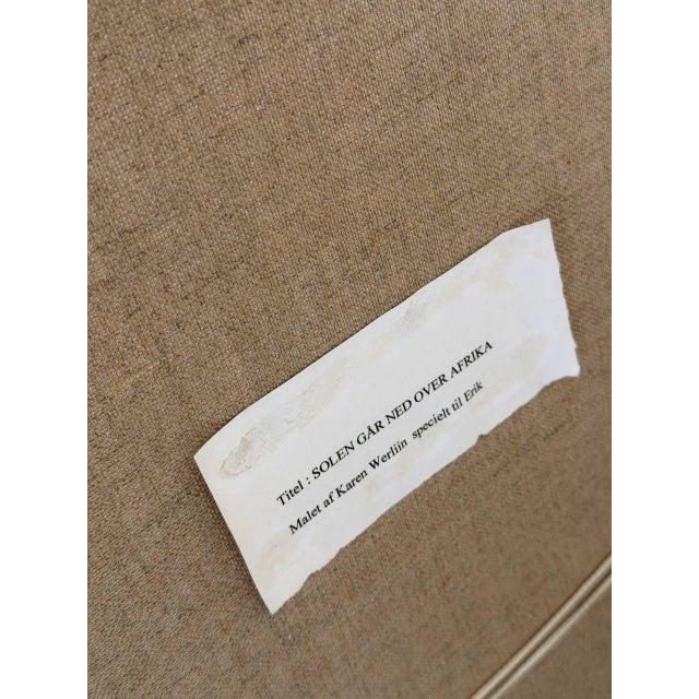 Blue Vintage Abstract Painting by Karen Werliin – Framed Modern Expressionist Artwork – Blue Red Composition For Sale - Image 8 of 8