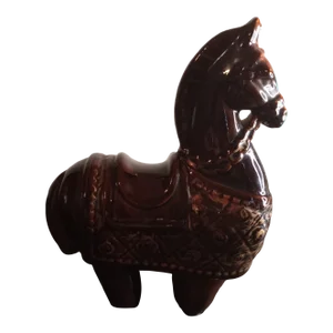 Glazed Ceramic Horse Figurine
