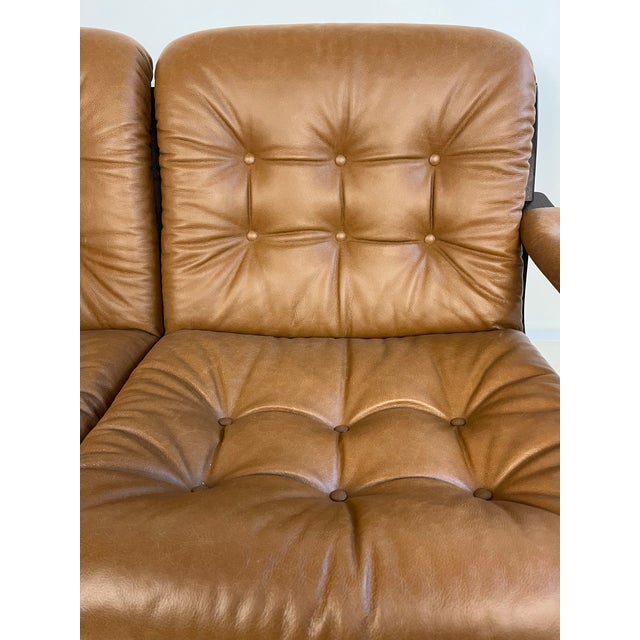 Vintage Leather 2-Seater Sofa For Sale - Image 3 of 10