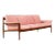 8 Ft. Long Four Seat Sofa by Grete Jalk for France and Sons in Teak with Original Pink Geometric, circa 1960s For Sale