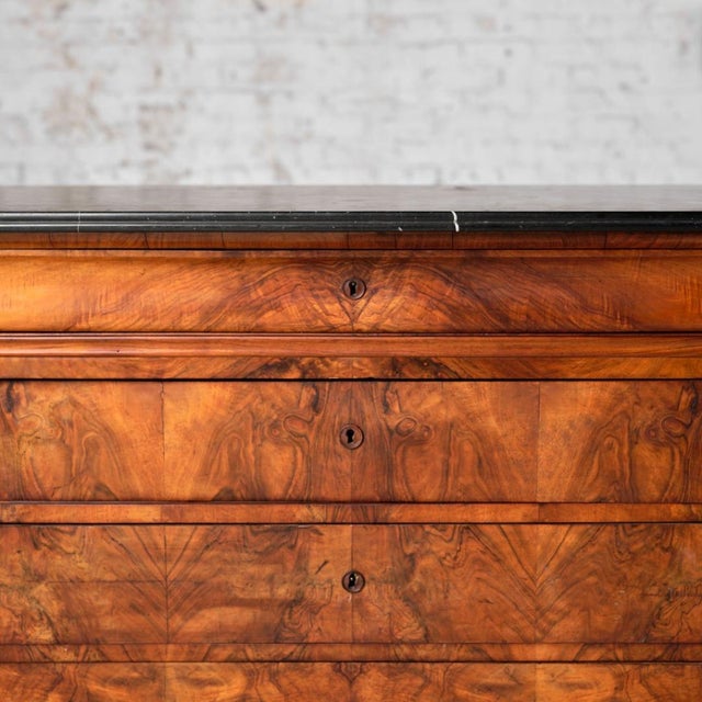 19th Century French Louis Phillipe Walnut Commode For Sale - Image 9 of 9
