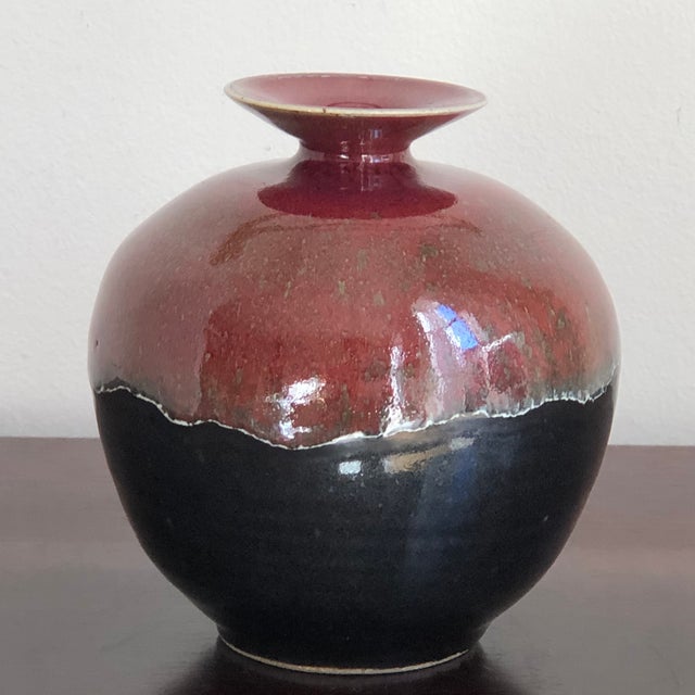 Late 20th Century Vintage Organic Modern Studio Pottery Bud Vase For Sale - Image 5 of 12