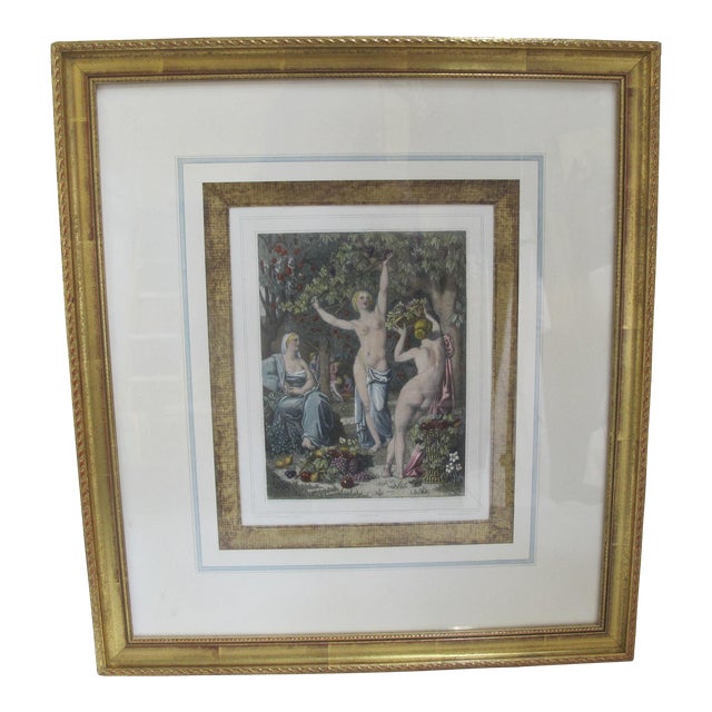 After Pierre Puvis De Chavannes Adrien Nargeot Framed 19thc Autumn Print For Sale