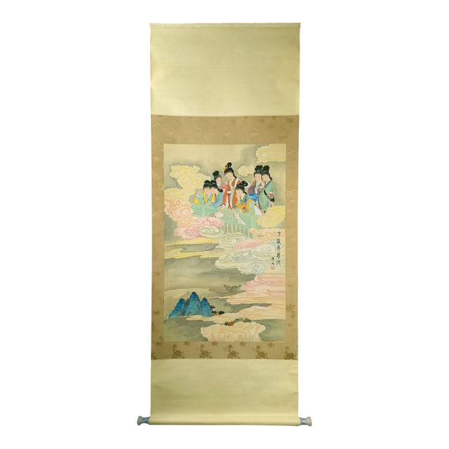 Chinese Seven Fairies Scroll After Yun Bing For Sale