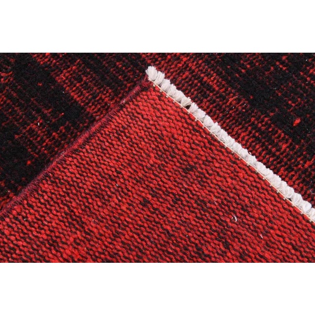 Vintage Black & Red Rug For Sale - Image 9 of 18