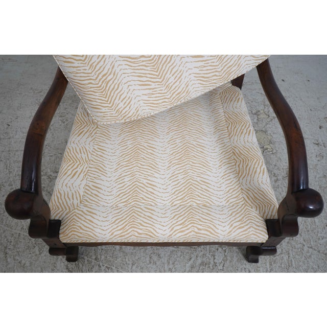Guy Chaddock Country French Zebra Print Chair & Ottoman For Sale - Image 13 of 18