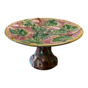 Early 20th Century Etruscan Majolica Cake Stand