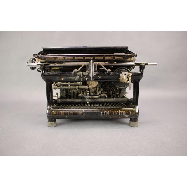 Metal German Black Enamel and Chrome Typewriter by Wanderer Werke, 1935 For Sale - Image 7 of 10