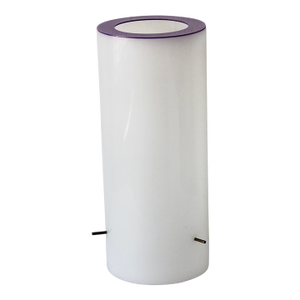 Vintage Paul Mayen Acrylic Cylindrical Lamp With Purple Top