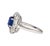 1.89 Carat Oval Kashmir Blue Sapphire & Diamond Platinum Art Deco Vintage Ring For Sale - Image 10 of 13