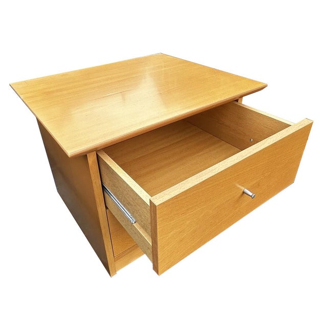 Mid-Century Modern Scandinavian Beech Dresser & Pair of Nightstands, 3 Pieces For Sale - Image 4 of 13