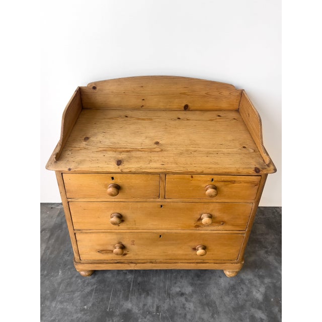 English Antique Chest of Drawers | Dresser With Gallery Back For Sale - Image 3 of 11