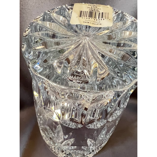 Marquis by Waterford “Raymond” 10” Cut Crystal Vase, Sculptural Starburst For Sale - Image 9 of 9